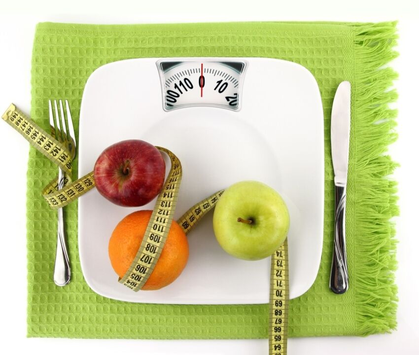 Fruits sur la balance