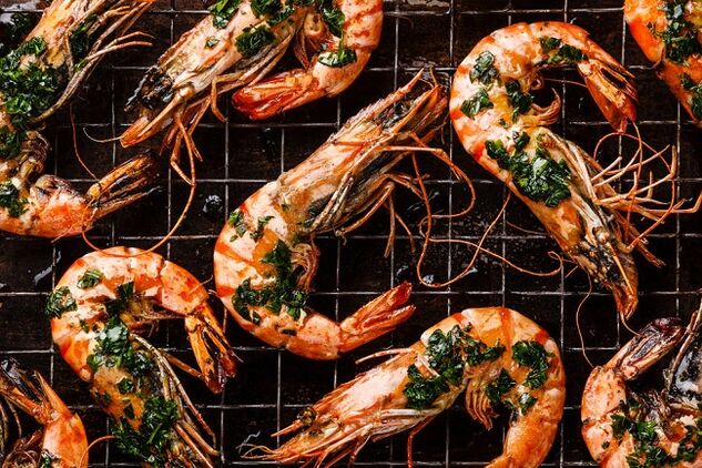 Crevettes pour le régime cétogène